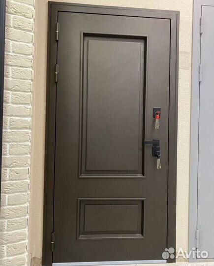 Дверь входная с терморазрывом и зеркалом уличная