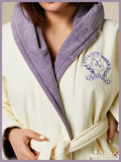 Халат махровый женский длинный