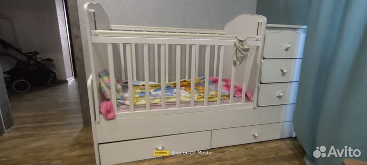 Детская кровать трансформер с маятником