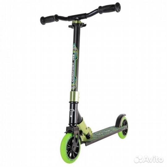 Самокат тт 566228 comfort 145R black/green 1/4