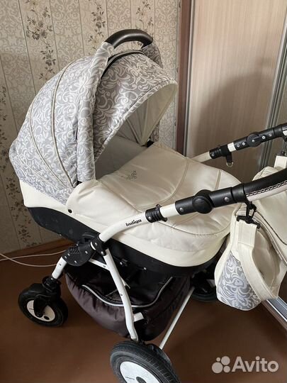 Коляска 2 в 1 indigo эко кожа