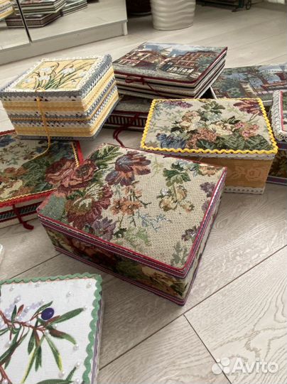 Шкатулка подарочная коробка из гобелена