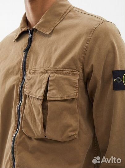 Куртка stone island organic OLD treatment brown