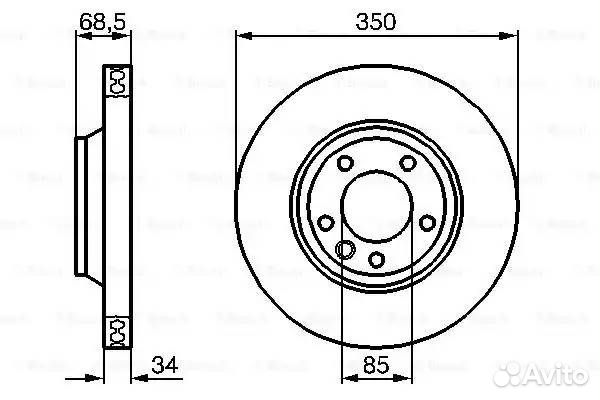 Диск тормозной audi Q7 07/VW touareg 03/porsche ca