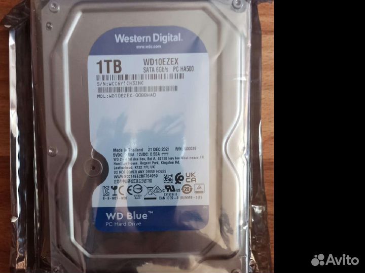 Жесткий диск wd blue 1 tb