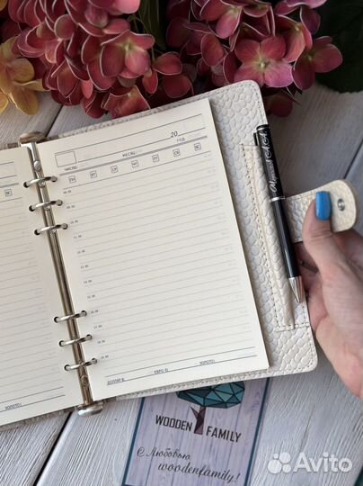 Ежедневник с гравировкой блокнот из кожи