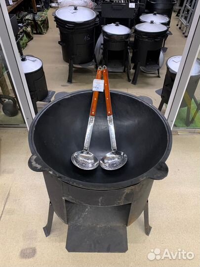 Казан Чугунный с печкой 50 литров
