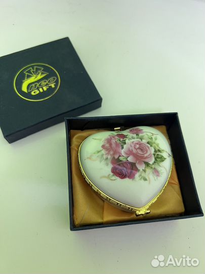 Шкатулка керамика сердце