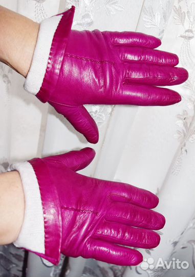 Перчатки кожа+кружевныессср+лайковые