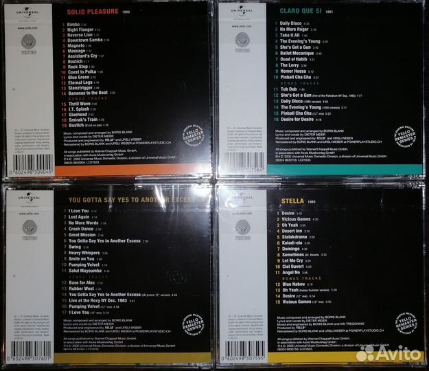 Группа Yello, CD, Сд диски