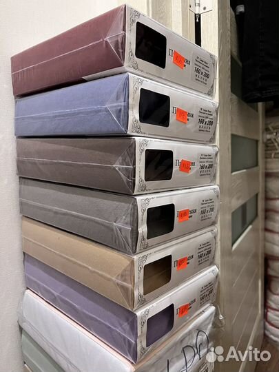 Простыня на резинке по кругу, хлопок