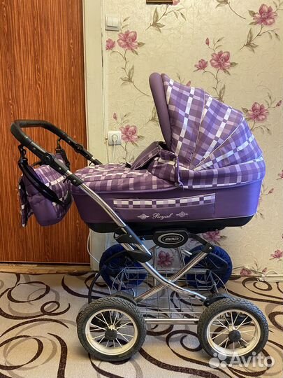 Коляска 2 в 1 сиреневая