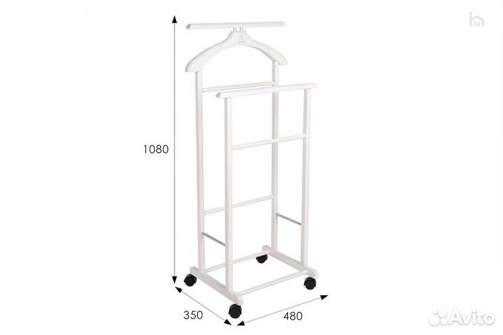 Вешалка костюмная на колёсах В 22Н 5293