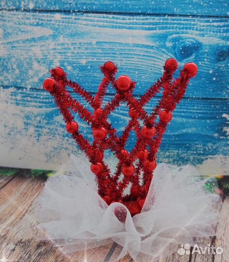 Заколка-ободок новогодняя