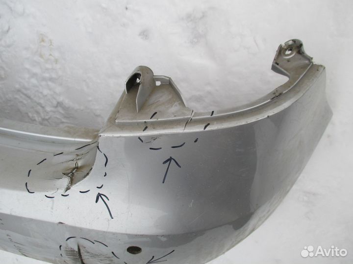 Бампер задний хетч Skoda Fabia 2007-2015