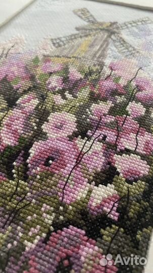 Картина Мельница вышивка крестиком