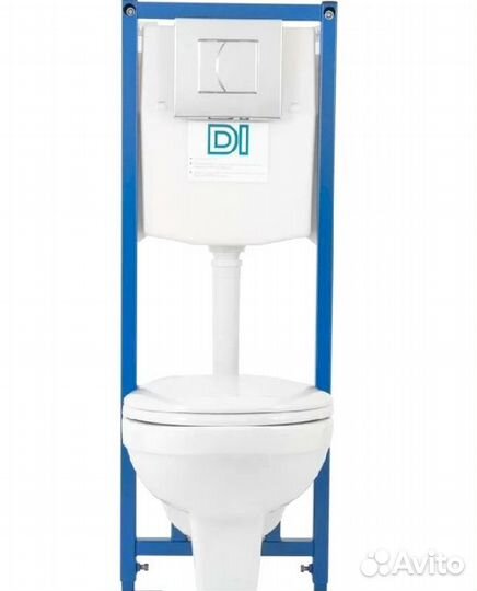 Унитаз Rosa подвесной микролифт, инсталляция DI