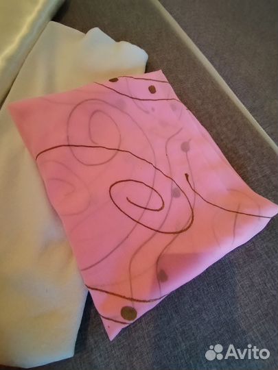 Индийский палантин, шифон, с бубенчиками