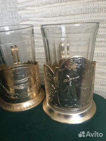 Посуда СССР подстаканник стакан гранёный