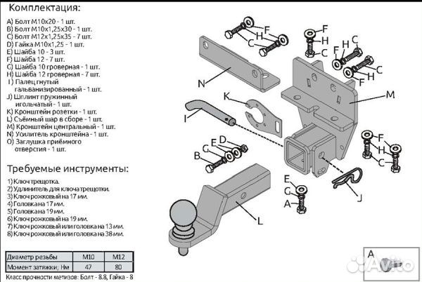 Фаркоп на Toyota Land Cruiser 300 2021. Тип шара