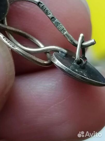 Серебряные серьги СССР винтаж