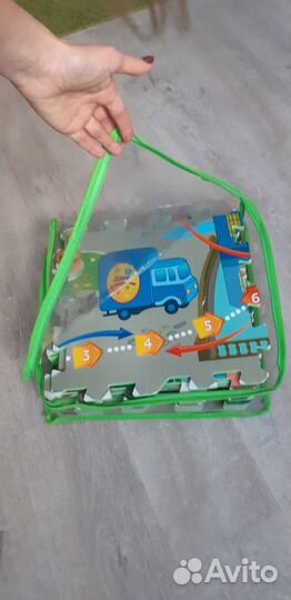 Мягкий коврик-пазл 1х1м с игрой-бродилкой