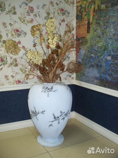 Ваза дизайнерская напольная,ручная работа