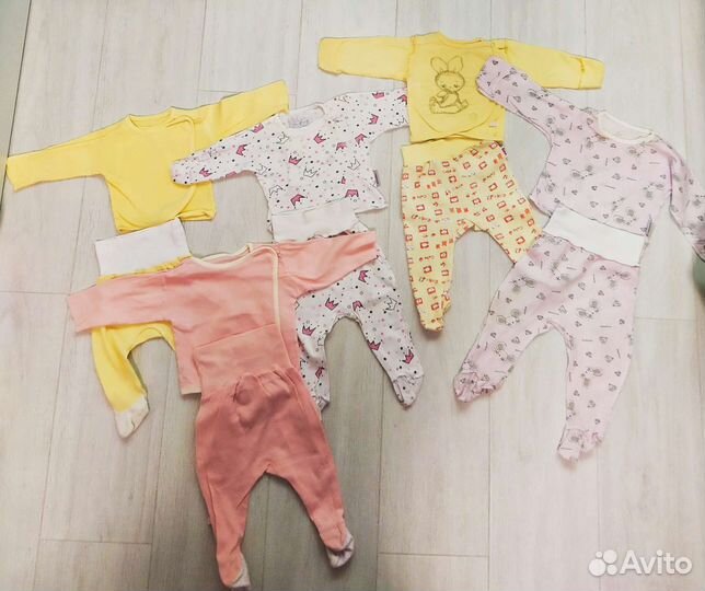 Большой пакет вещей на девочку от 0 до года