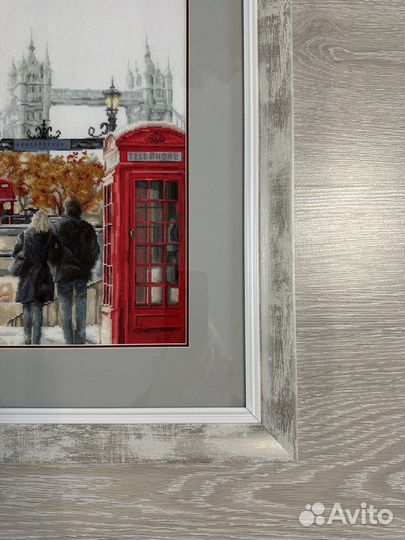 Картина «Лондон», вышитая крестом