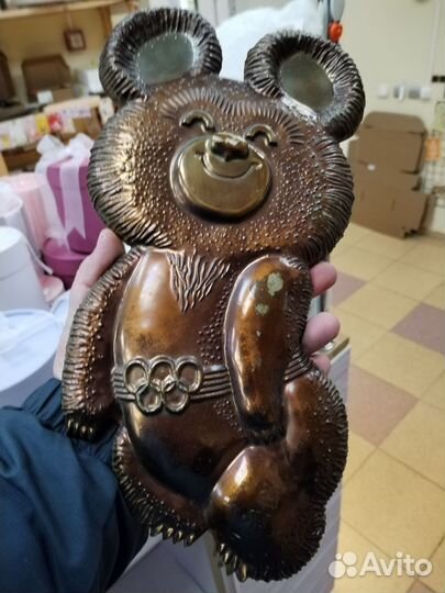Олимпийский мишка пано металл 35 см