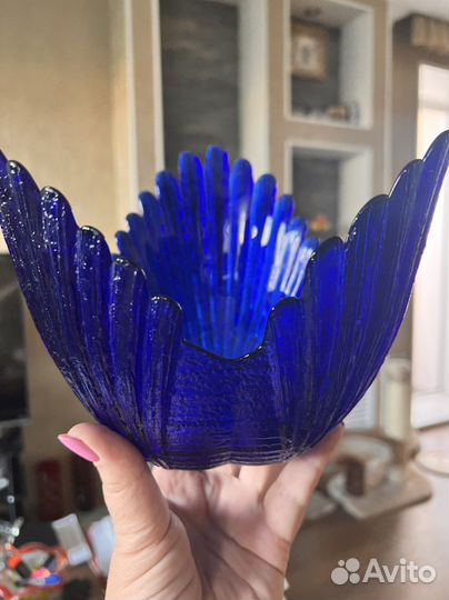 Графины винтаж СССР, ваза синяя
