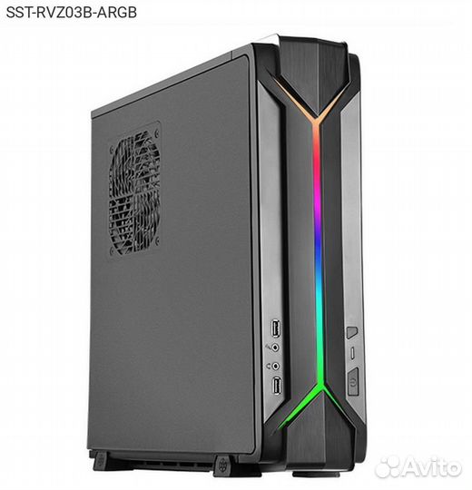 Корпус SilverStone RVZ03B-argb Slim SFF Без бп чёр