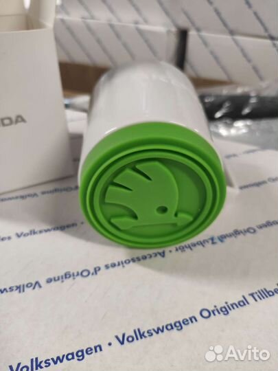 Чашка с силиконовой подставкой skoda