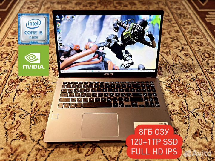 Игровой Ноутбук Asus i5-8265u/MX250/8гб