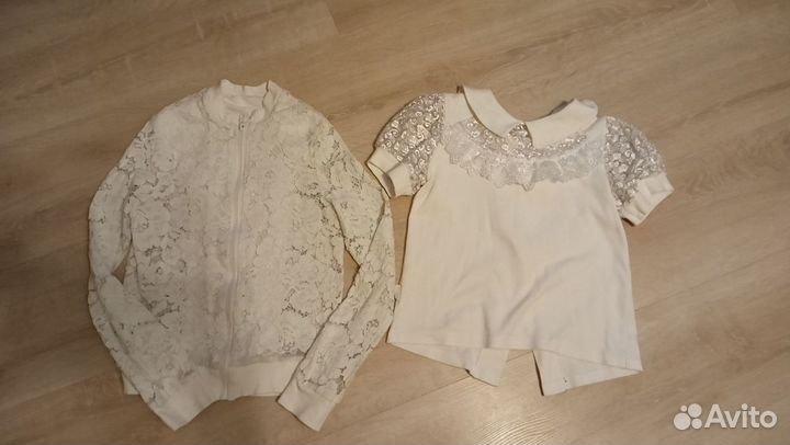 Блузки белые, сарафаны р122-128
