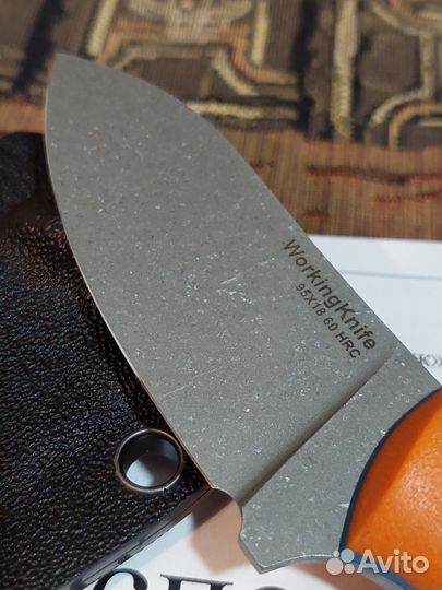 Нож шейный WK26 95х18 Stonewash