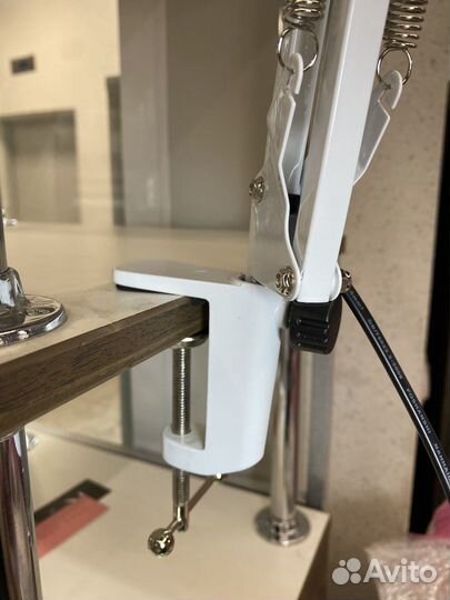 Лампа лупа настольная новая