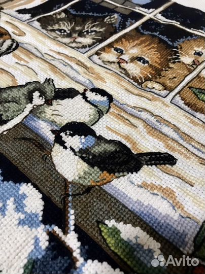 Картина вышитая крестом ручная работа