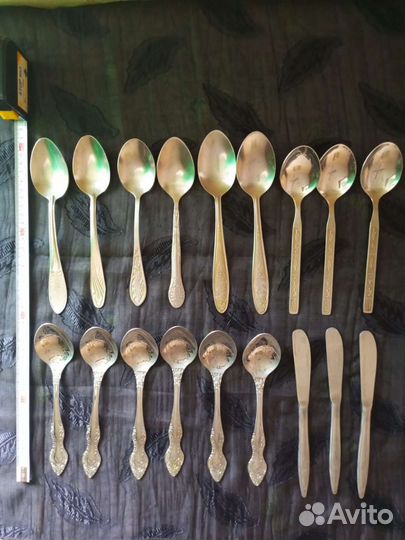 Ложки, лопатка для торта СССР