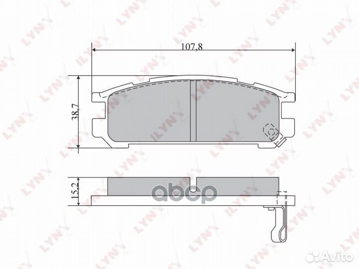 Колодки тормозные дисковые зад BD7109 lynxauto