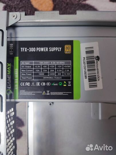 Блок питания Gamemax TFX GT-300