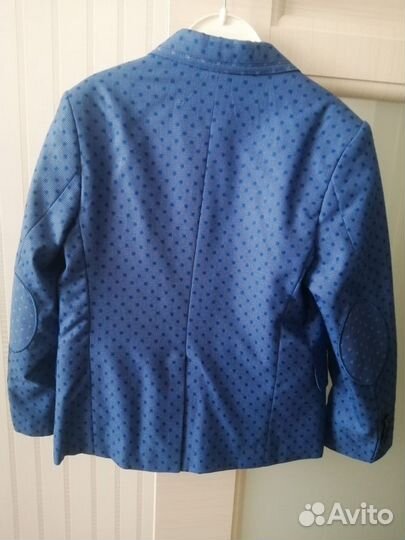 Пиджак на мальчика,небесно-синего цвета, рост 116