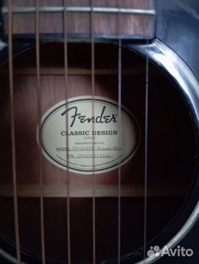 Акустическая гитара fender CD 60 SCE black