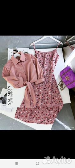 Платье с рубашкой 52р