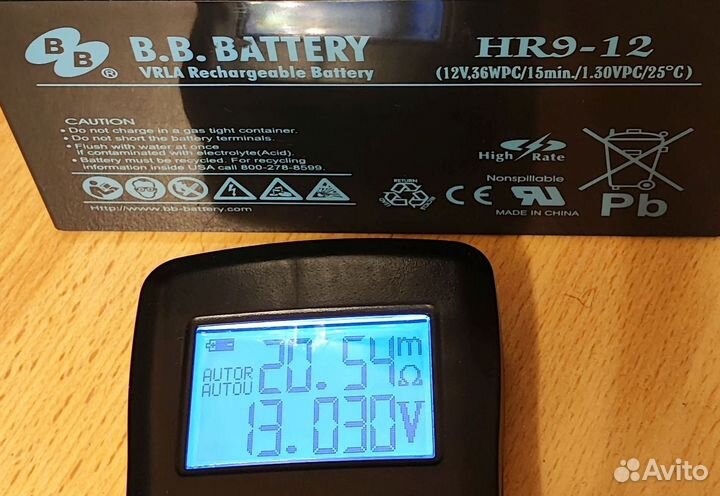 Аккумуляторная батарея B.B. Battery HR9-12 12V 8Ah