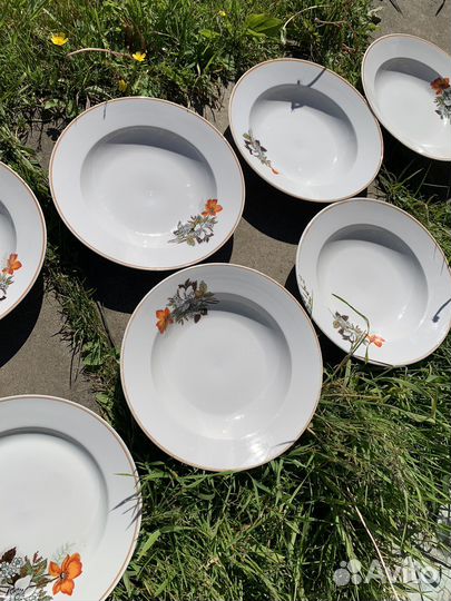 Блюда тарелки дулево СССР посуда пакетом