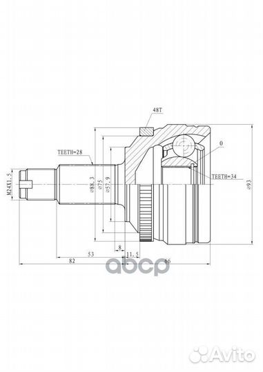 ШРУС наружный (компл.) ssang yong Action II 2010