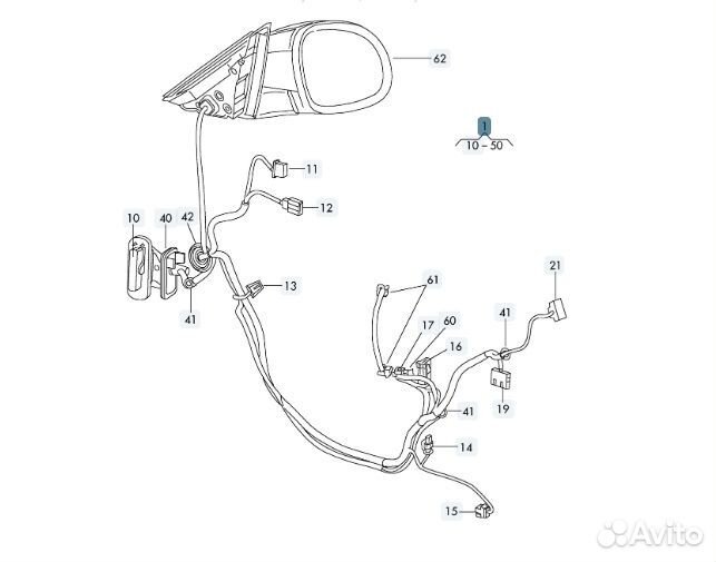 Жгут проводов передняя правая дверь Skoda Yeti