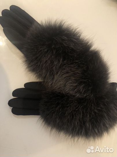 Перчатки/ Варежки с мехом натуральным