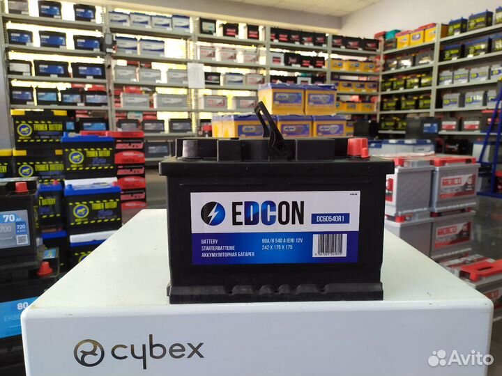 Аккумулятор 60Ач Эдкон (Varta) 540A низкий стандар